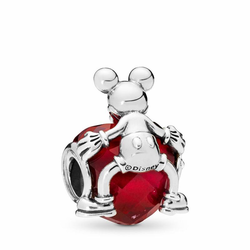 Pandora Disney Mickey Love Heart Charm Silver Egypt AD3548290